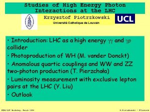 Studies of High Energy Photon Interactions at the