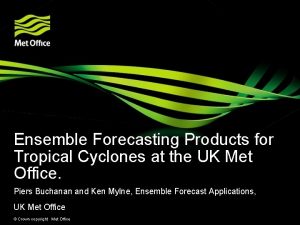 Ensemble Forecasting Products for Tropical Cyclones at the
