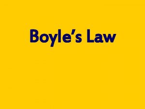 Boyles Law What is Boyles Law Boyles Law