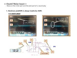 Sound Noise Issue Noise at the initial part