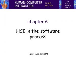 chapter 6 HCI in the software process BZUPAGES