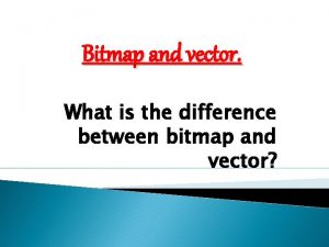 Bitmap and vector What is the difference between