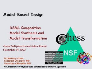 ModelBased Design DSML Composition Model Synthesis and Model