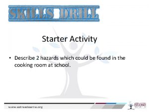 Starter Activity Describe 2 hazards which could be