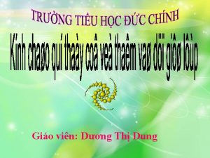 Gio vin Dng Th Dung Th hai ngy