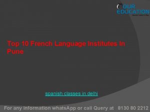 Top 10 French Language Institutes In Pune spanish