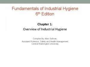 Fundamentals of Industrial Hygiene 6 th Edition Chapter
