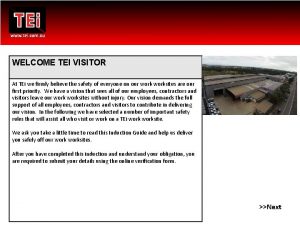 www tei com au WELCOME TEI VISITOR At