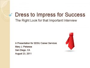 Dress to Impress for Success The Right Look