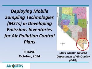 Deploying Mobile Sampling Technologies MSTs in Developing Emissions