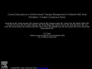 Clinical Discussions in Antithrombotic Therapy Management in Patients