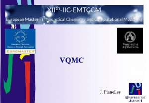 VQMC J Planelles Local Energy Stochastic Methods Draw