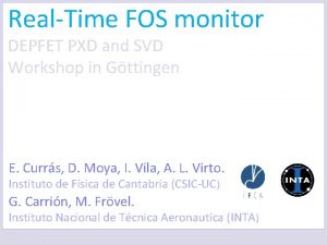 RealTime FOS monitor DEPFET PXD and SVD Workshop