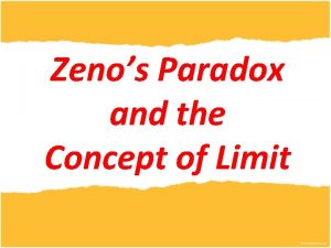 Zenos Paradox and the Concept of Limit Ancient