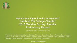 Alpha Kappa Alpha Sorority Incorporated Lambda Phi Omega