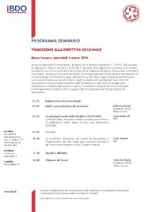 PROGRAMMA SEMINARIO TRANSIZIONE ALLA DIRETTIVA 201334UE Massa Carrara