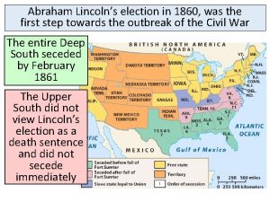 Abraham Lincolns election in 1860 was the first