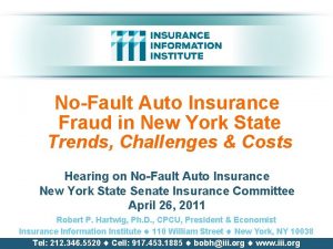 NoFault Auto Insurance Fraud in New York State