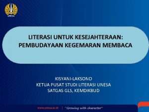 LITERASI UNTUK KESEJAHTERAAN PEMBUDAYAAN KEGEMARAN MEMBACA KISYANILAKSONO KETUA