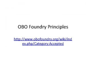 OBO Foundry Principles http www obofoundry orgwikiind ex