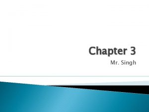 Chapter 3 Mr Singh Young Entrepreneurs On a