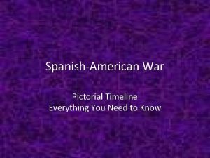 SpanishAmerican War Pictorial Timeline Everything You Need to