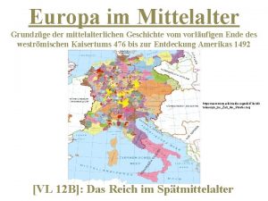 Europa im Mittelalter Grundzge der mittelalterlichen Geschichte vom