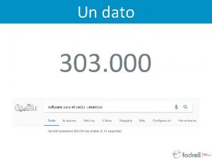 Un dato 303 000 Problemas a resolver Definir