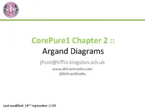 Core Pure 1 Chapter 2 Argand Diagrams jfrosttiffin