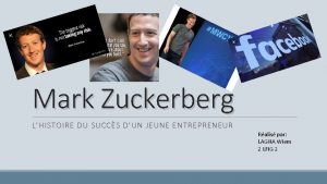 Mark Zuckerberg LHISTOIRE DU SUCCS DUN JEUNE ENTREPRENEUR