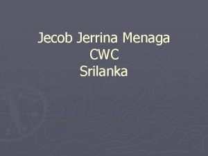 Jecob Jerrina Menaga CWC Srilanka Empower the Workers