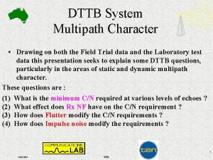 DTTB System Multipath Character Drawing on both the