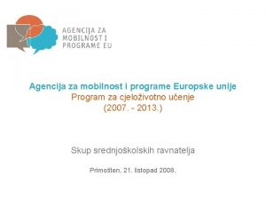 Agencija za mobilnost i programe Europske unije Program