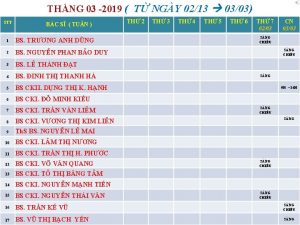 THNG 03 2019 T NGY 0213 0303 STT