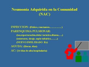 Neumona Adquirida en la Comunidad NAC INFECCION Fiebre