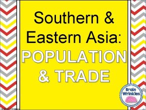 Southern Eastern Asia POPULATION TRADE Brain Wrinkles STANDARDS