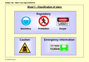 Safety Talk Make Your Signs Effective Sheet 1