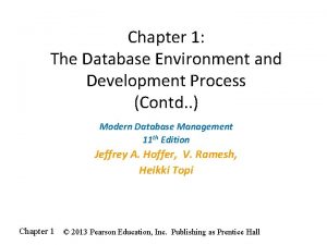 Chapter 1 The Database Environment and Development Process