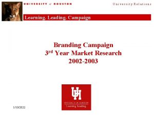 University Relations Learning Leading Campaign Branding Campaign 3