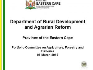 Department of Rural Development and Agrarian Reform Province
