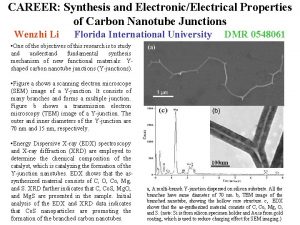 CAREER Synthesis and ElectronicElectrical Properties of Carbon Nanotube