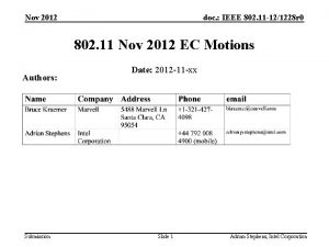 Nov 2012 doc IEEE 802 11 121228 r