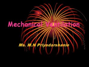 Mechanical Ventilation Ms M N Priyadarshanie Mechanical Ventilation