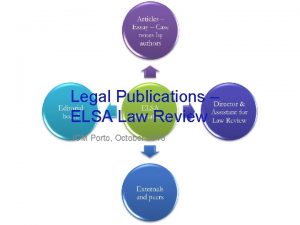 Legal Publications ELSA Law Review ICM Porto October