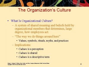 The Organizations Culture What Is Organizational Culture A