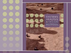 Chapter 5 Systems Analysis By Rashidi Mc GrawHillIrwin