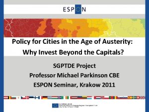 Policy for Cities in the Age of Austerity