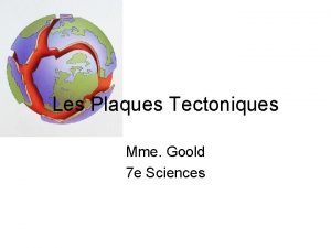 Les Plaques Tectoniques Mme Goold 7 e Sciences