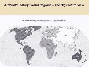 AP World History World Regions The Big Picture