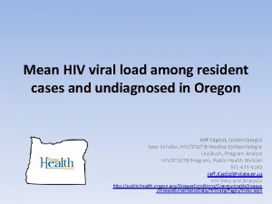 Mean HIV viral load among resident cases and